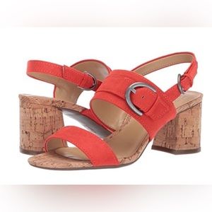 Naturalizer Kaylee orange heeled sandals 8.5